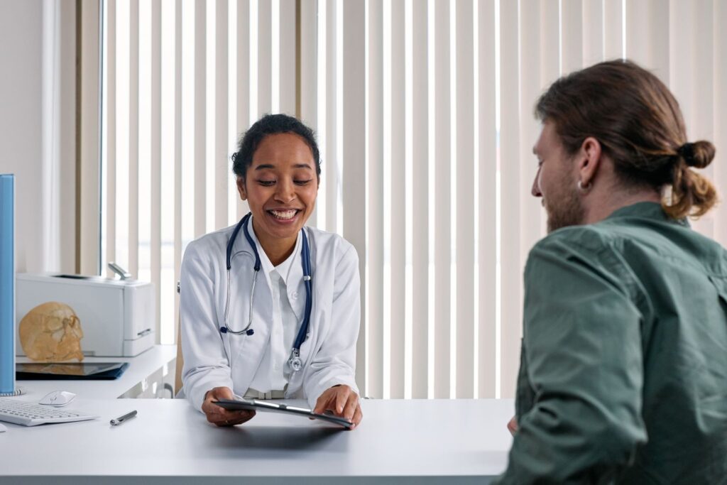 West Orange Nephrology provider meeting with a patient